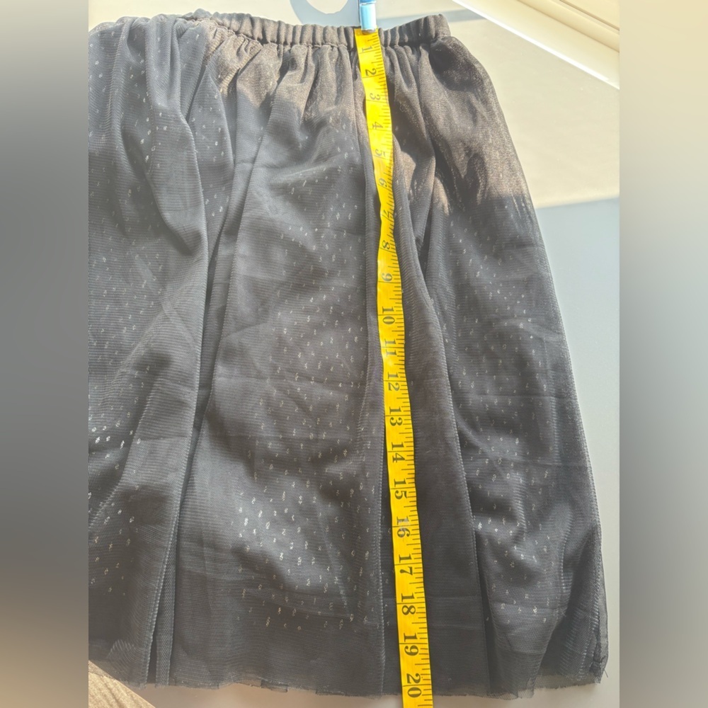 Mango Black Tulle Skirt with Silver Detail – Size Medium - Picture 9 of 9
